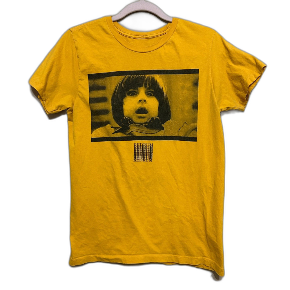 The Shining Danny Redrum Graphic T-Shirt Adult Medium Yellow 100% Cotton Crew